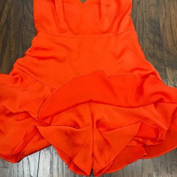 Express | NWT Ruffle Wrap Front Skort Romper - Picture 12 of 17
